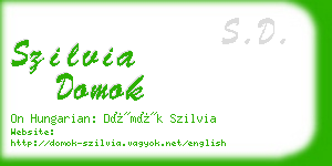 szilvia domok business card